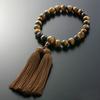 Kyoto Buddhist Altar Hayashi Prayer Beads for Pure Tiger Eye Stone Bag Kyoto Prayer Beads Can be used by all sects Men, Silk, Miyakofusa, [Tiger Eye]