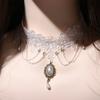 Fashion Gothic Short Women Lace Statement Wedding Jewelry Bridal Necklace Collar Choker