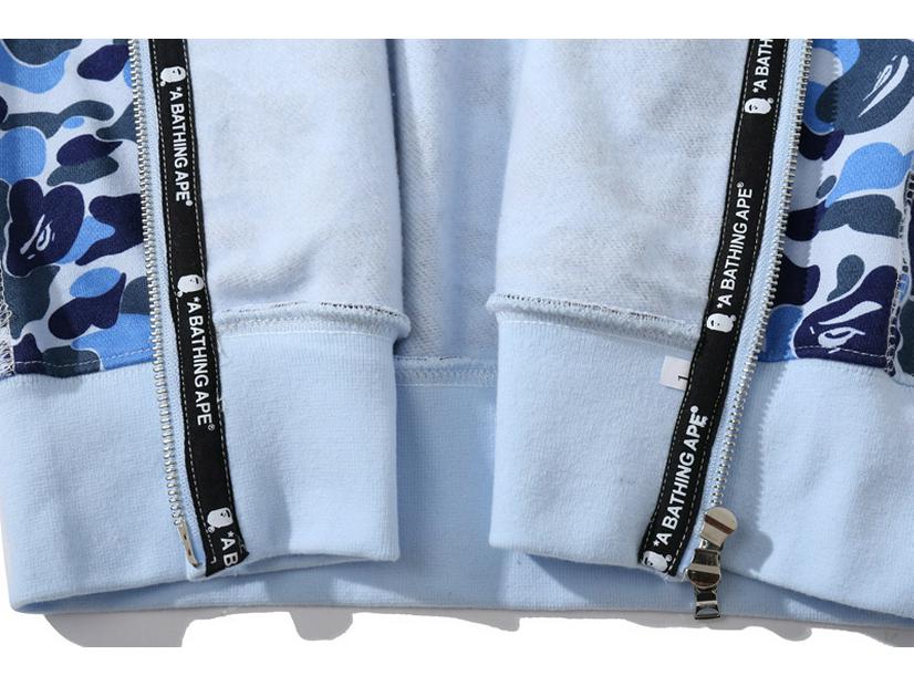 Double Hood Japanese Shark Camo Sweatshirt for Couples