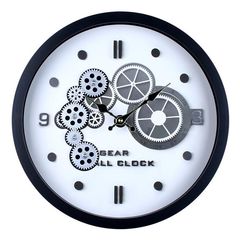 Gear Mechanical Clock Decorative Wall Clock Living Room Home Silent Industrial Retro Nostalgic Watch Wall Clock Quartz Clock