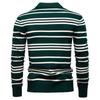 Polo Ralph Lauren 2025 Autumn/Winter Embroidery New Large Collar Men's Striped Sweater Polo Collar Knitted Sweater Men
