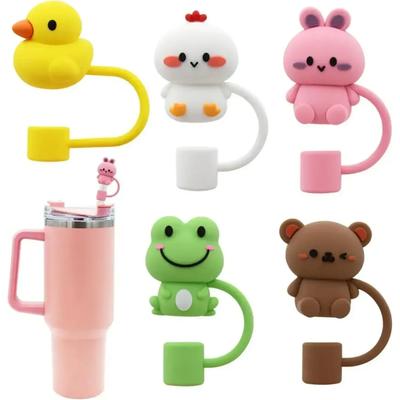 5/1 Stück Strohhalm-Abdeckkappe für Stanley Cup Silikon-Strohhalm-Aufsatz Kompatibel mit 30&40Oz Becher mit Henkel Staubdicht Wiederverwendbar