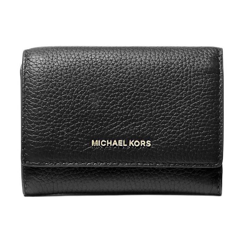 MICHAEL KORS Bryant Logo Snap Fastening Tri-Fold Leather Wallet Regular Women s Black чёрный
