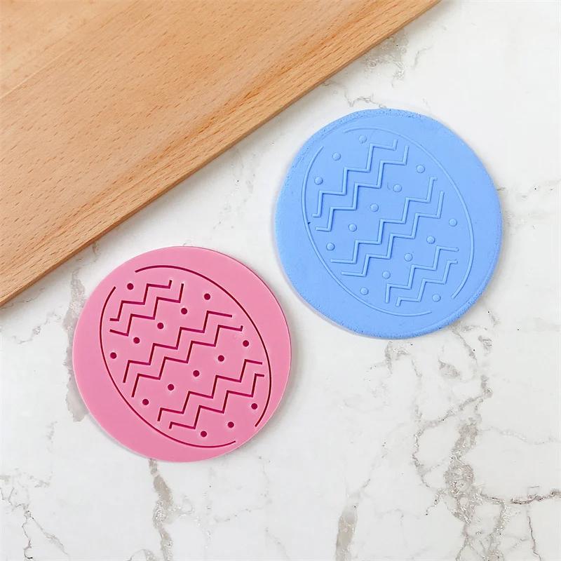 9Pcs Easter Bunny Cookie Cutters Jar Sauce Chocolate Stamp Mold Rabbit Egg Biscuit Fondant Embosser Mold Cake Decor Baking Tools