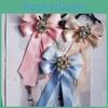 Butterfly Bow Dress Collar Brooch With Pearl Accents For Women