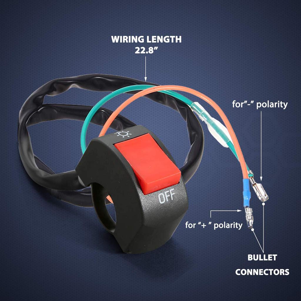 1 Piece Motorcycle Handlebar Switch Handlebar Toggle Switch With On Off Push Button For U5 U7 U2 Motorcycles Scooter Electrombile Motorbike-7/8Inch