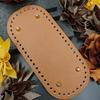 Oval Leather Crochet Bag Base - Hardened Handmade DIY Woven Bag Bottom Plate