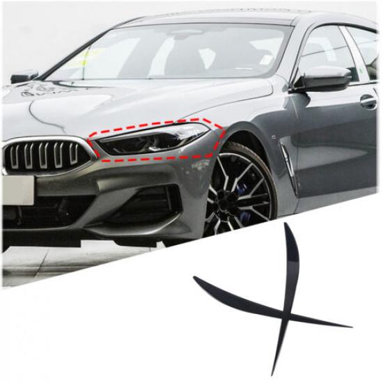 Headlight Eyebrow Eyelid Strip Cover Trim For BMW 8 Series G14 G15 G16 19-24