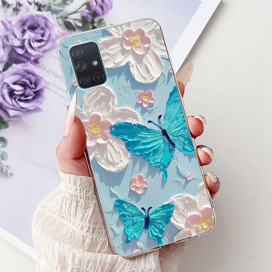 For Samsung Galaxy A31 A51 A71 Case A315F A515F A715F New Luxury Painted Cover Soft Silicone Case For Samsung A51 A 31 71 Fundas