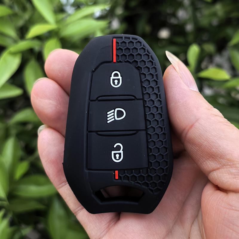 

For Citroen C4 C5 C6 C3-Xr Silicone Car Remote Key Case Cover For Peugeot 308 408 508 2008 3008 4008 5008 Accessories Shell Fob