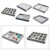 Jewelry Display Holder, Earrings Organizer Tray, Storage Showcase Flannel Studs Case