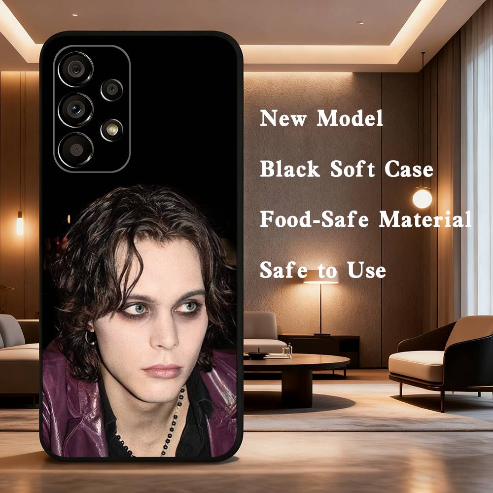 V-Ville Valo Finnish vocalist Phone For Samsung Galaxy A53,31,52,72,41,22,73,32,71,Note,J7,8,9,5G Soft Black Silicone Case