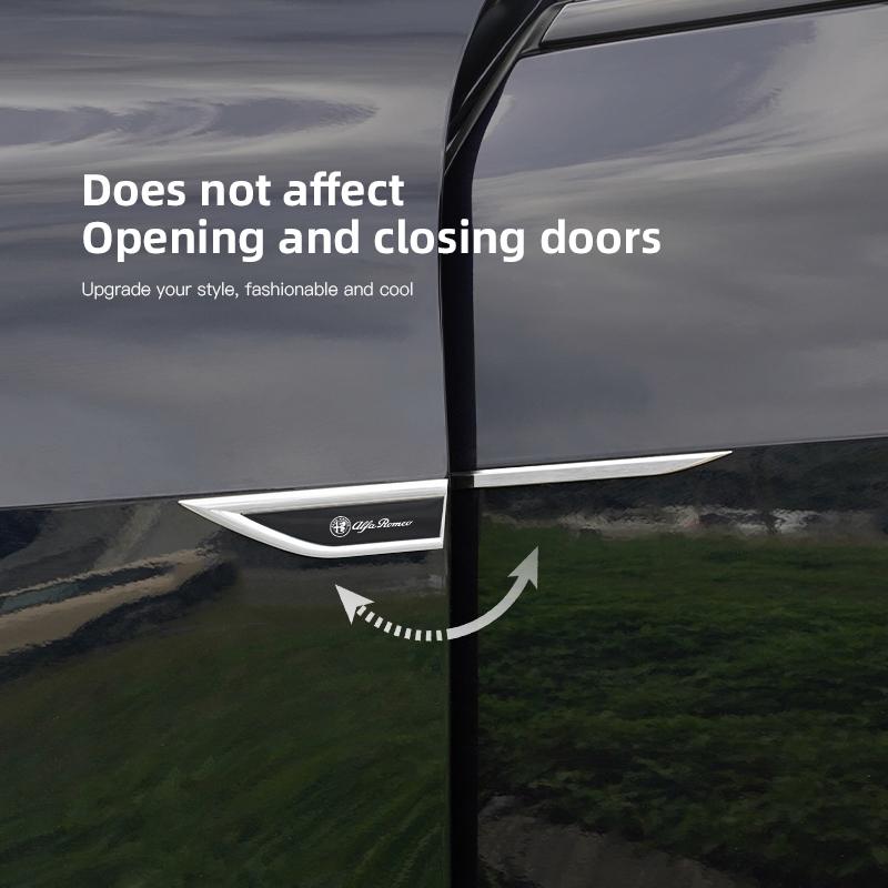 2026 Hot Alfa Romeo 3D Metal Car Leaf Board Side Sticker Auto door Label Body Decorative Blade Decals For Alfa Romeo 4C 159 166