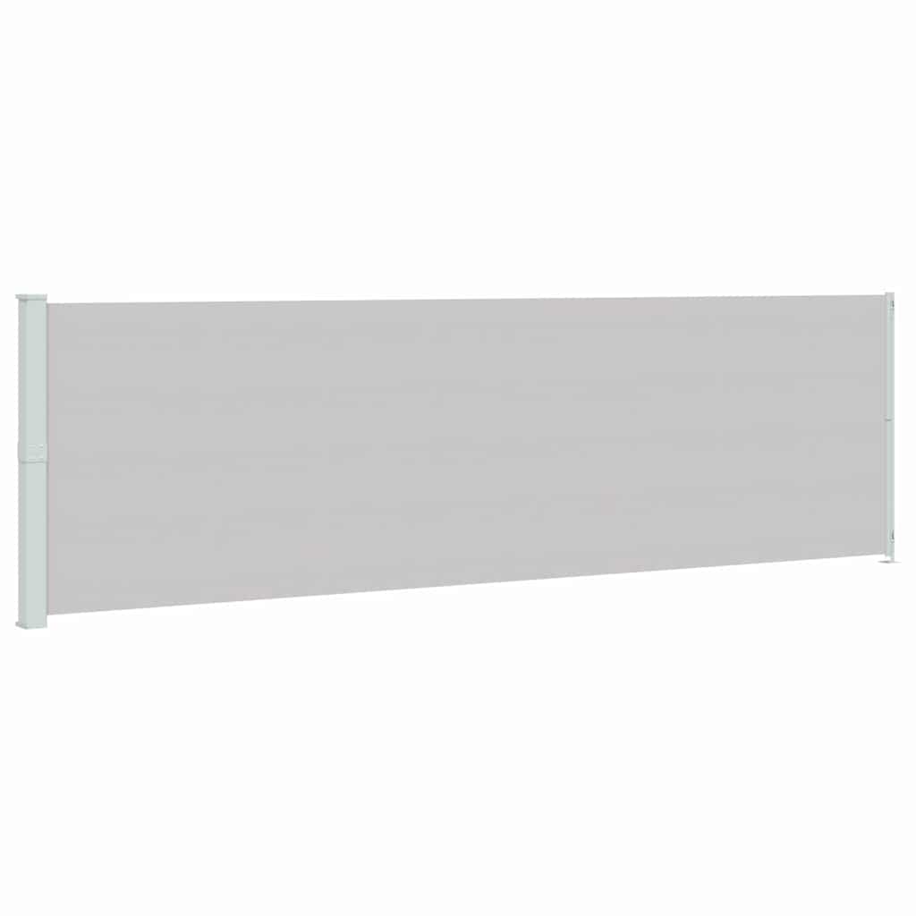Vidaxl Retractable Side Awning for Terrace, 180 X 600 Cm, Grey