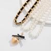 3pcs/set Fashion Jewelry Multilayer Imitation Pearl Beaded Necklace Punk Big Love Heart Pendant Chain Grunge Necklace Set