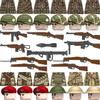 MOC US British Military Figure Building Blocks 101 Airborne Army Red Devils Infantry Medical Soldier Weapon Gun Bricks Toys GR01