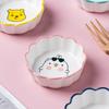 Japanese Cartoon Animal Flavor Saucer Household Creative Cute Petal Saucer Side Dishes Snacks Sauce Vinegar Saucer