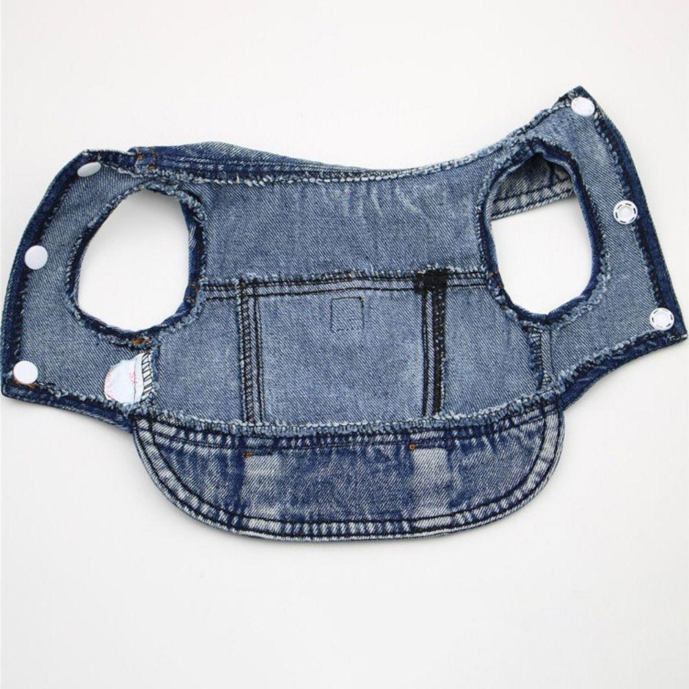 Fashion With D-Ring Dog Jeans Jacket Breathable Comfortable Dog Denim Shirts Pet Clothes Dog