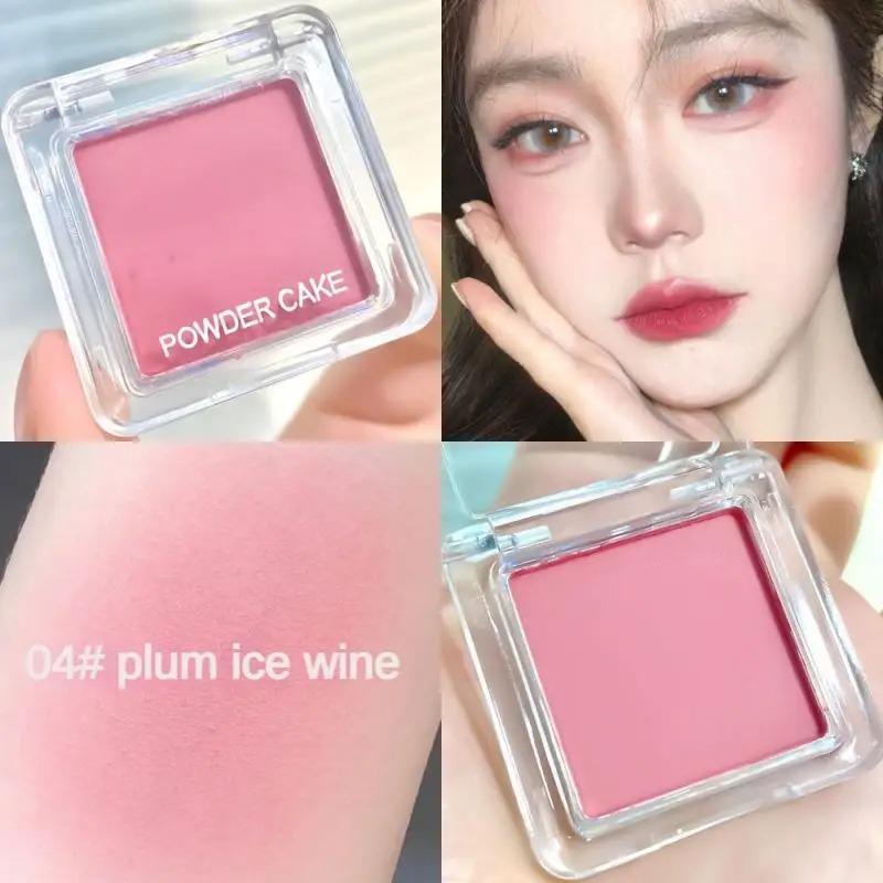 Face Blusher Matte Natural Cheek Tint Brighten Face Waterproof Face Contouring Cosmetics Blush Powder Soft Female Makeup Brighten Face Makeup Blush