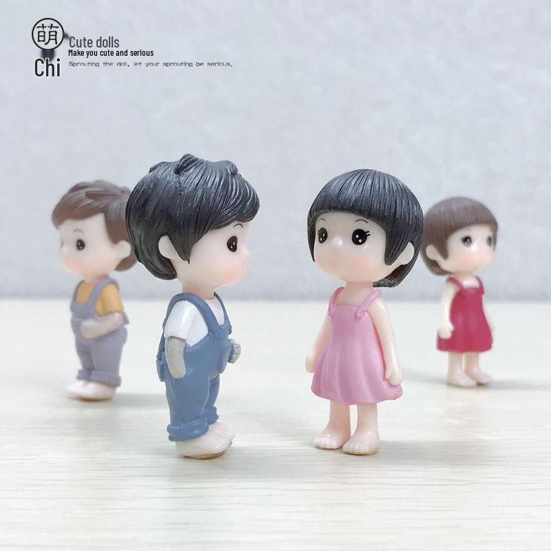 PVC Figure Doll: Car Ornament, DIY Succulent Micro Landscape, Cake Decoration, Strap Couple Toy