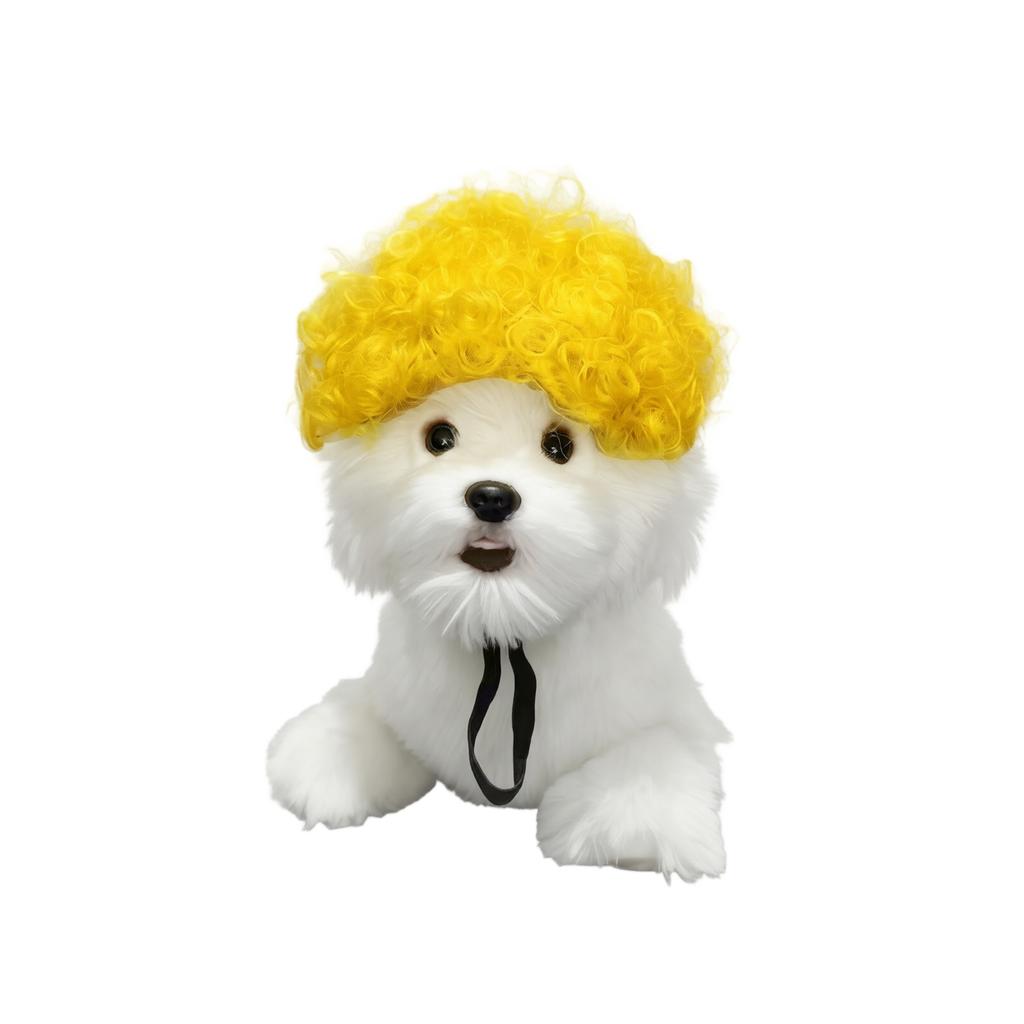 Pet Wig for Small Dogs and Cats Halloween Costume Accessory