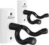 Gitarren-Wandhalterung 2er-Pack, Gitarrenaufhänger aus Schwarznussholz, U-förmige Gitarren-Wandhalterung, Gitarrenhalter Hakenständer Wand für Akustik