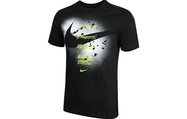

Nike T Shirts Men s Black Crew Neck Moderate Straight Fit DJ5218-010 XL