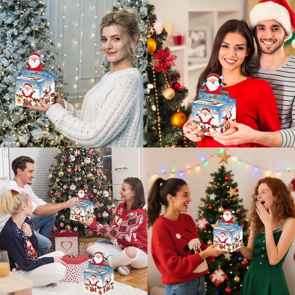 Money Santa Christmas Box With Paper Material Festive Celebration Decoration