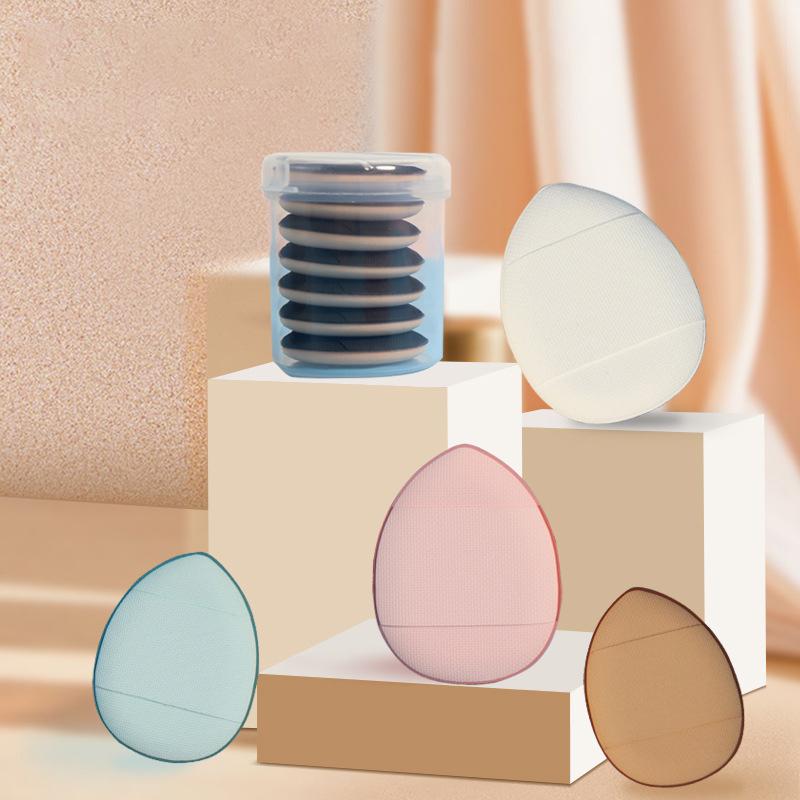 10/7pcs Mini Cotton Triangle Makeup Finger Soft Makeup Puff Shaping Sponge Powder Cosmetics Foundation Make-Up Cosmetics Finger