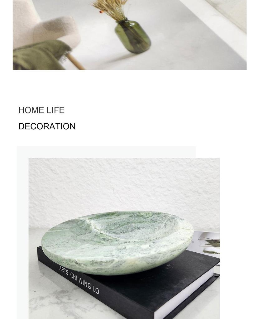 Modern Marble Tray: Elegant Fruit Plate for Living Room, Bedroom, and Coffee Table Decor