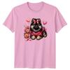Pomeranian Puppy Hearts Valentines Day Unisexs TShirt Unisexs Tee Graphic Top