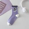 Socks Women's Fall Mid Calf Socks Personalized Love Sweat Absorbent Purple Street Long Tide Socks