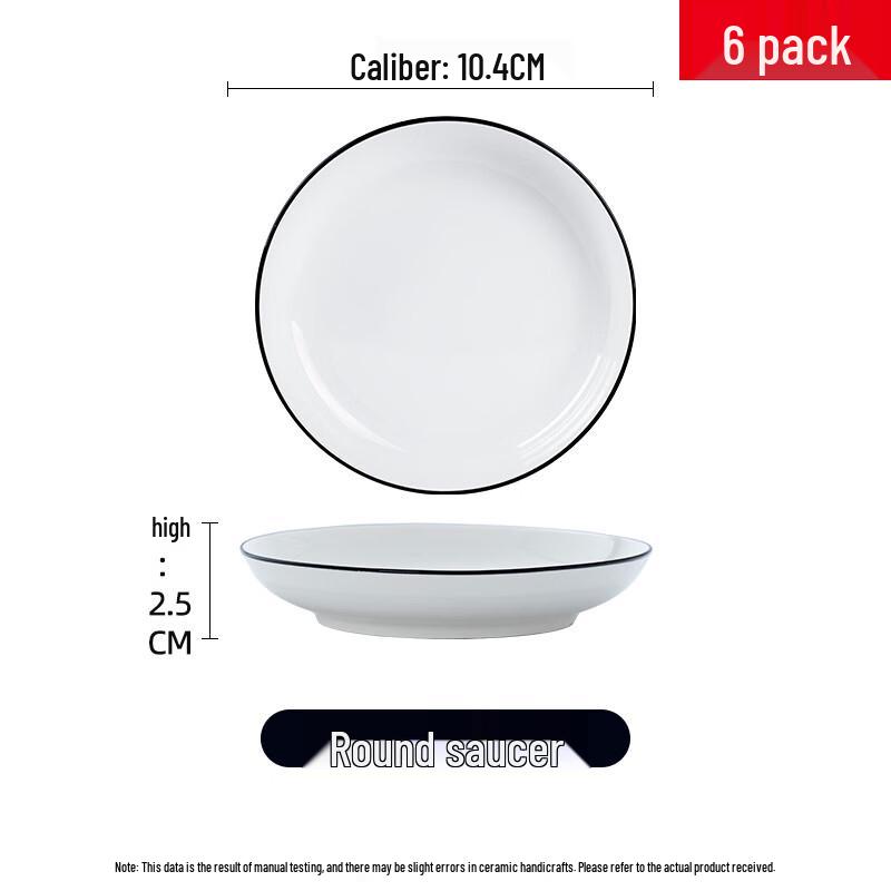 Nordic Ceramic Round Sauce Dishes (6-Pack)