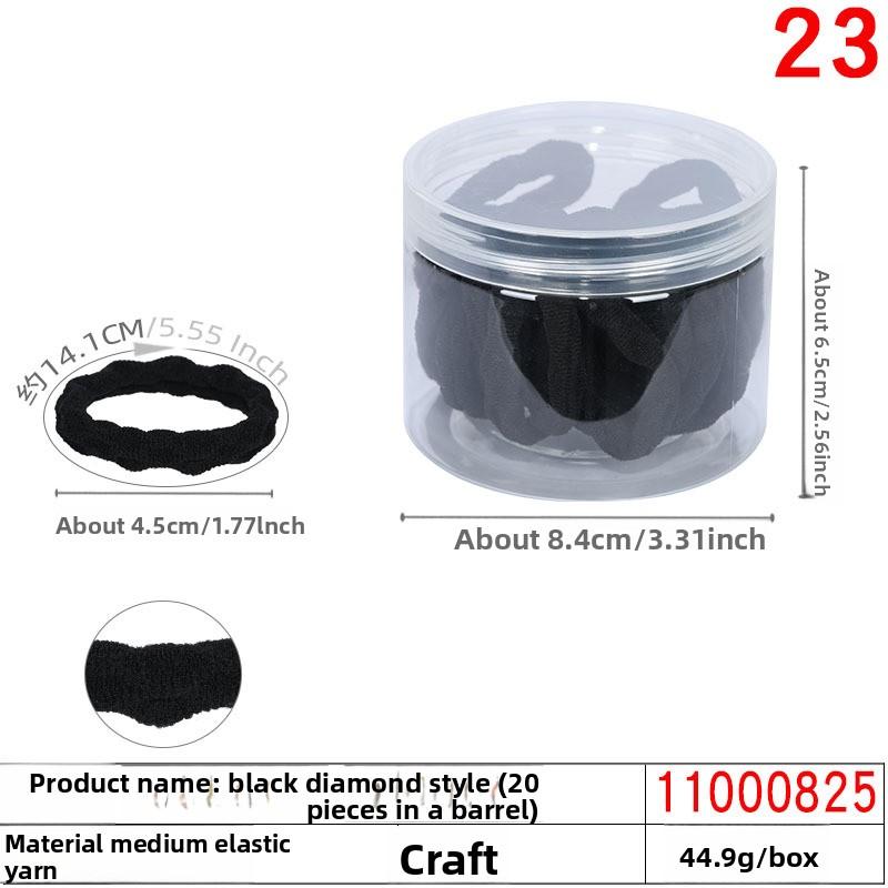 A Girl's Gradient Color Seamless Hair Tie Colorful Hair Band Headband Candy-colored Leather Band Hair Accessory and Headwear