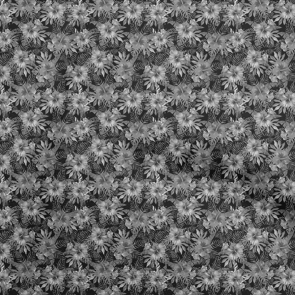 oneOone Cotton Poplin Black Fabric Tropical Craft Projects Decor Fabric Printed By The Yard 42 Inch