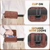 Suitable for Black Brown Mobile Phone Fanny Pack 5.5-6 Inch Card Model, Men's Waist Leather Case