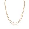 CD Serie Doppelreihige Kristallkette Damen Halskette Gold N1155PMTCY-D301