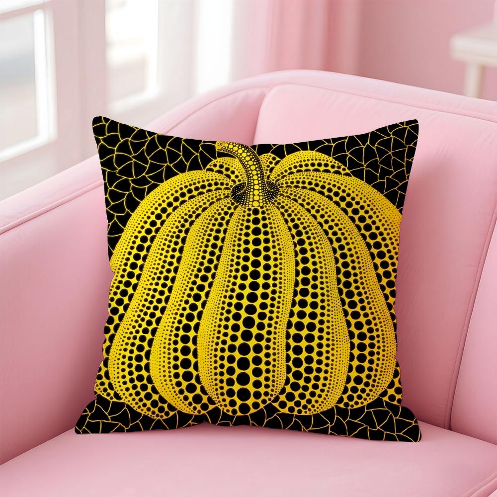 Y-Yayoi K-Kusama Cushion Cover Linen Pillowcase Cover Soft Decor For Sofa Home Room