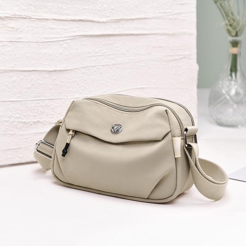 Shoulder Bag Women's Bag Multi-Layer Pocket Lightweight Crossbody Bag Nylon Mother Bag