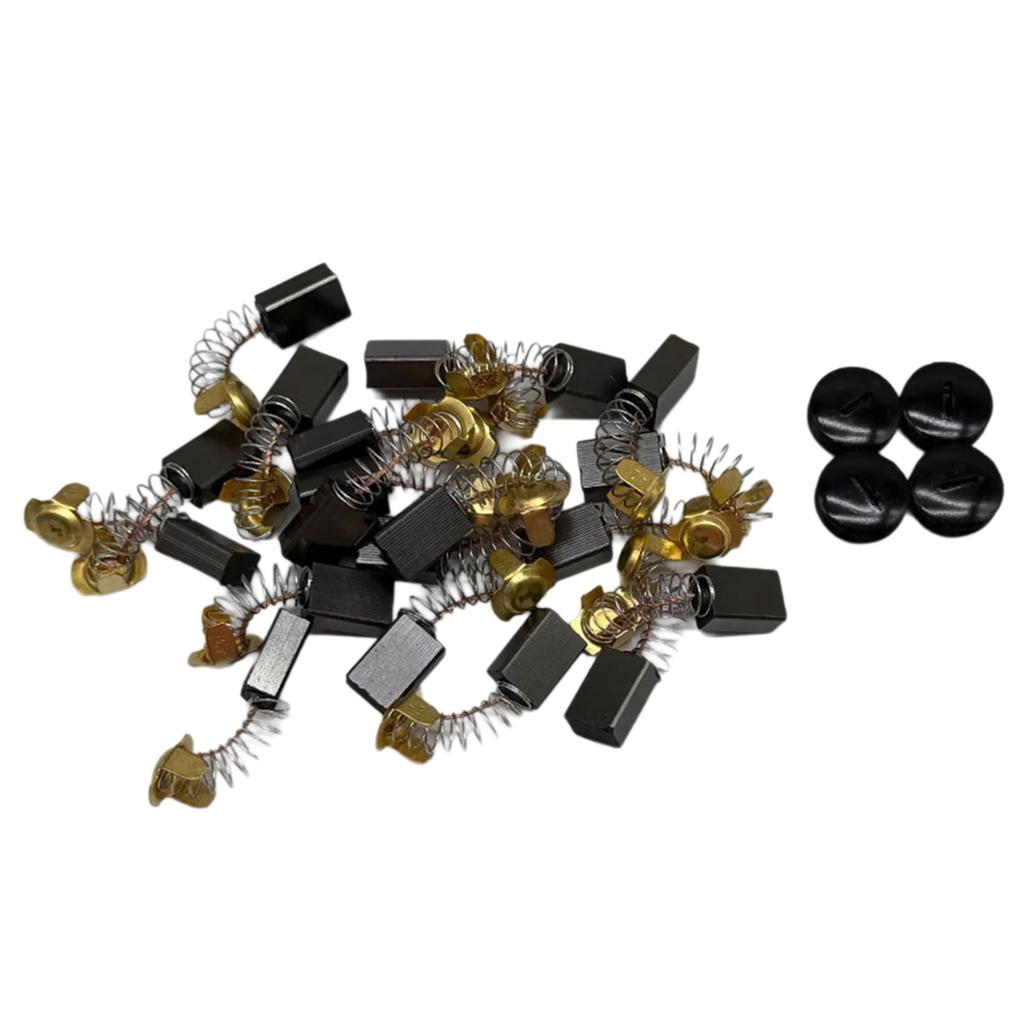 Set of 20 Long Lasts Carbon Brushes for Power Tool High Conductivity and Copper Easy Replacement Metal Box