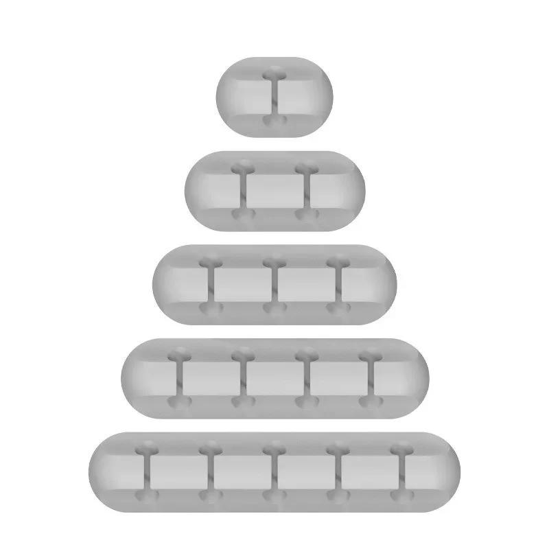 

Аксессуары для управления USB-кабелем Органайзер Самоклеящаяся фиксированная застежка для клавиатуры Силиконовый многоразовый зажим для катушки шнура Пластиковый зажим 3 holes