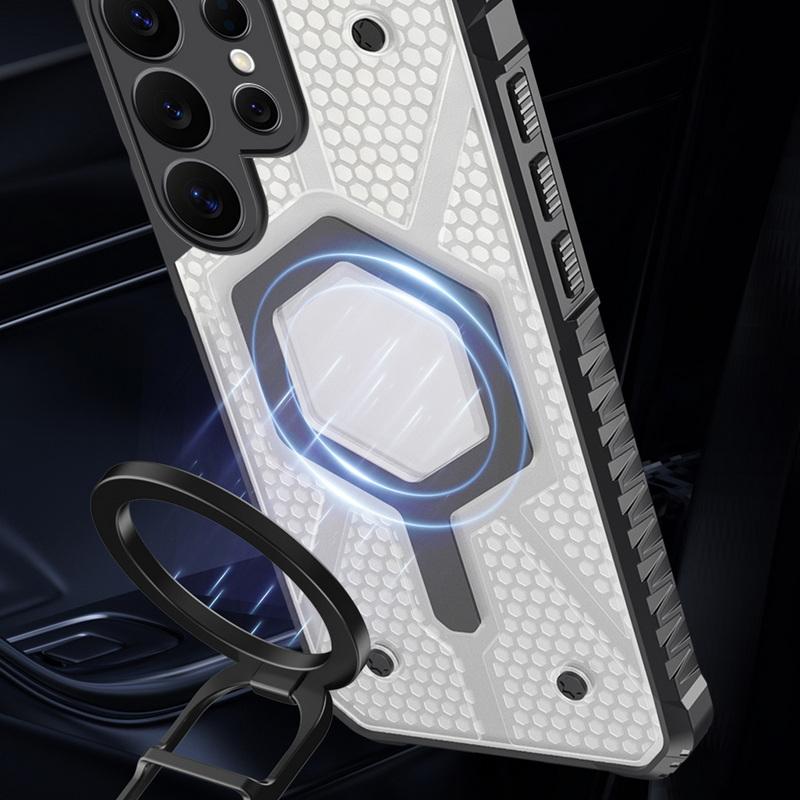 Honeycomb Pattern Magnetic Phone Case For Samsung S26 Ultra S25 FE S24 S23 Plus S22 A35 A55 A16 A26 A36 A56 A17 A57 5G Shockproof Bumper Cover