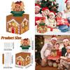 Man Gingerbread House Pattern Paper Money Box Christmas Theme Party Decor Props