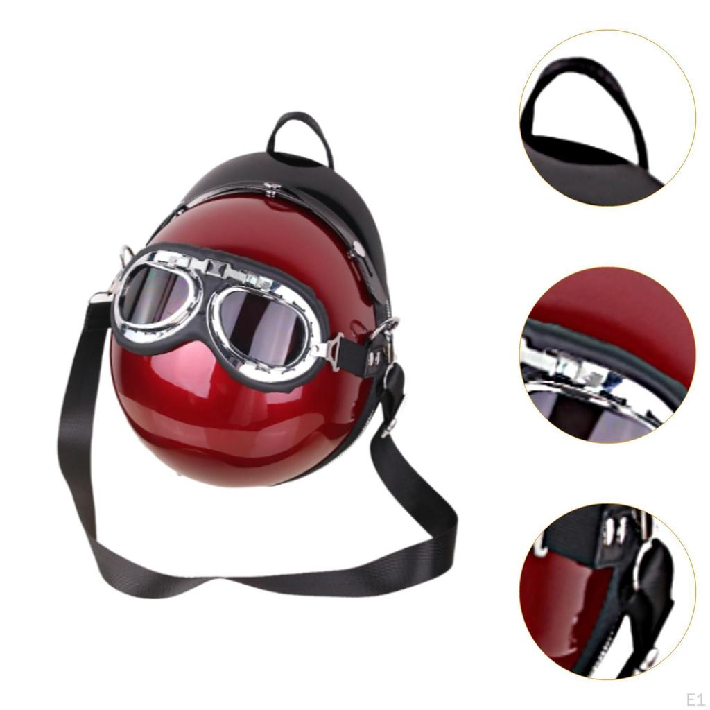 Helmet Shaped Bag Adjustable Straps Shoulder for Biking Outdoor Activities