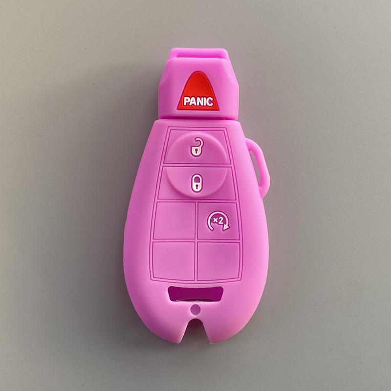 ZAD silicone rubber car key cover case skin shell protect holder set for jeep for Chrysler Fobik for Dodge Ram 3button keyles