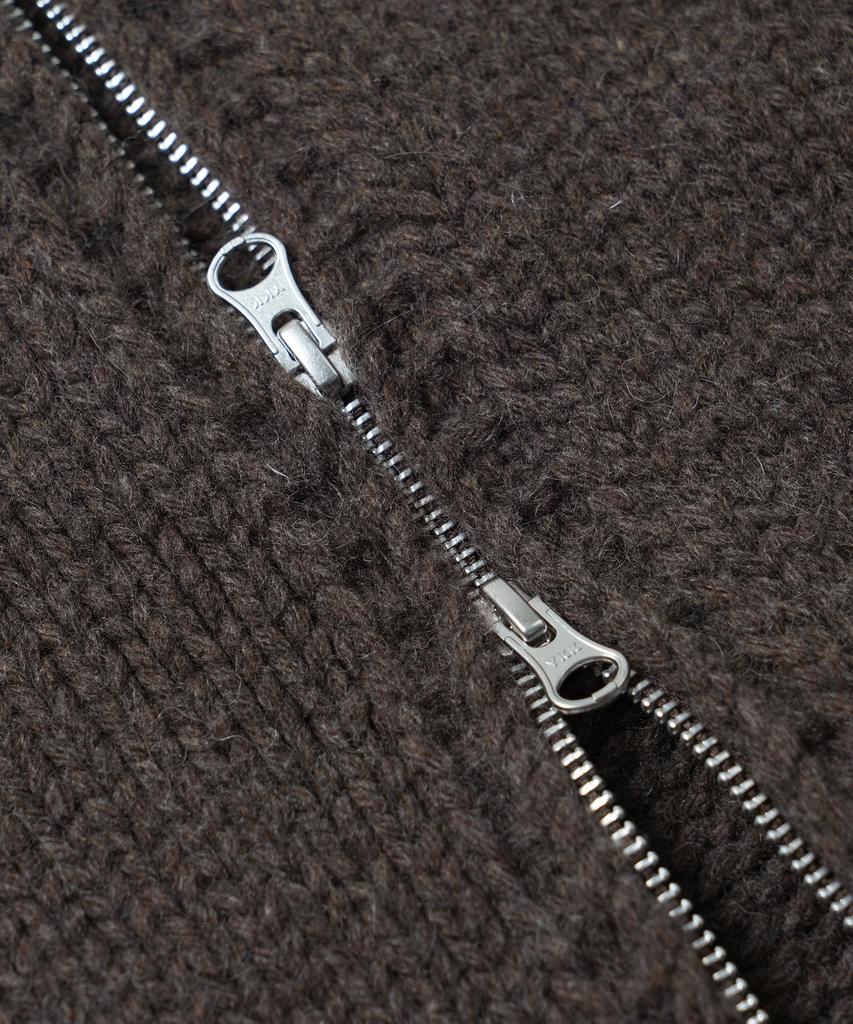Frizmworks Heavy Cowichan Zip Up Cardigan _ Sephia