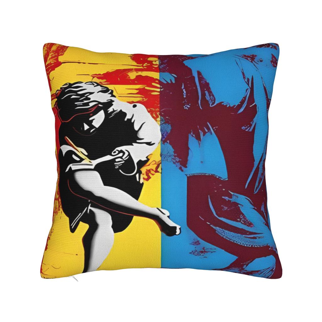 GunsNRoses Was Here rock metal band Pillowcase Merch Printing Cushion Cover  Throw Pillow Cover Home Decor Zipper Multi Size
