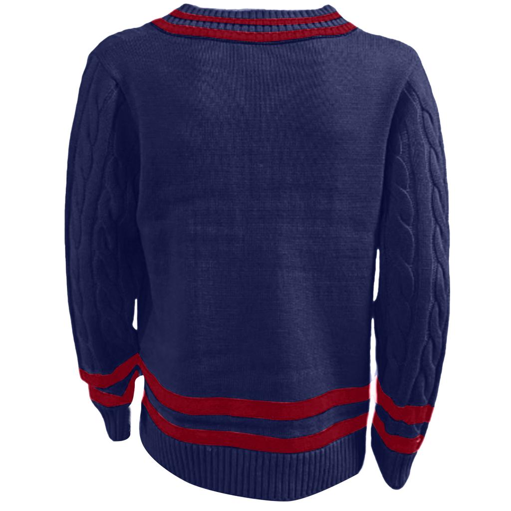 Men's Big Size Knitting Long Sleeves Twisted Flower Pullover Sweater