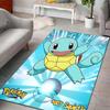 1PC Japanese Anime Pokémon Squirtle Print Rug Carpet for Living Room Children Bedroom Mat Sofa Doormat Home Decor Anti-Slip Mat