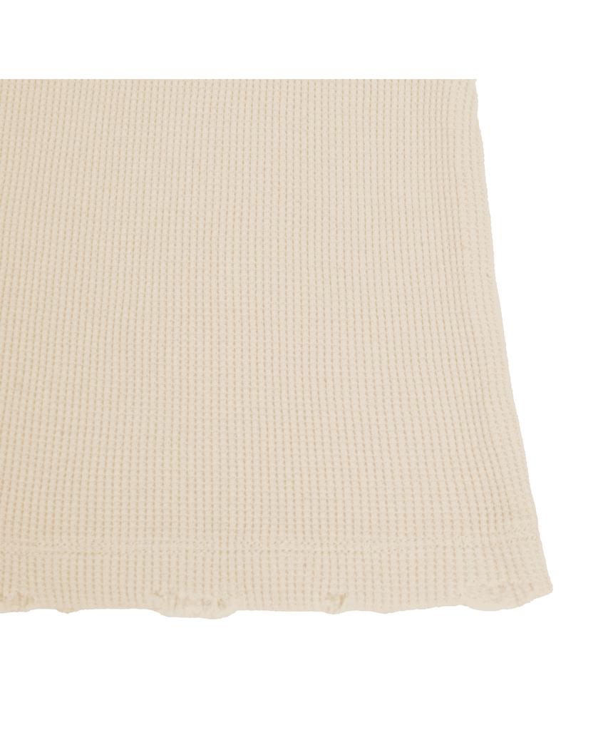 TUEWID Tuewid Classic Waffle Knit Henley Longsleeve T-Shirt